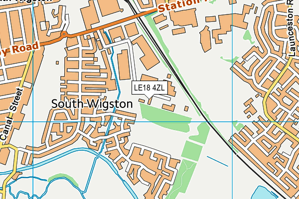 LE18 4ZL map - OS VectorMap District (Ordnance Survey)