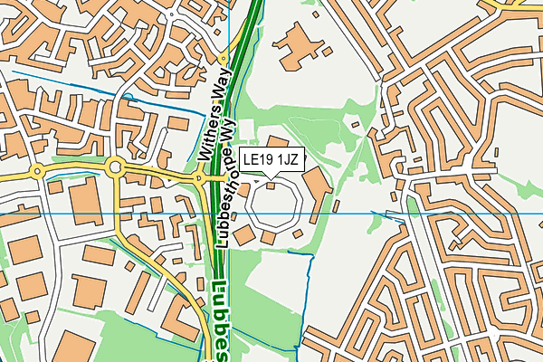 David Lloyd (Leicester Meridian) map (LE19 1JZ) - OS VectorMap District (Ordnance Survey)