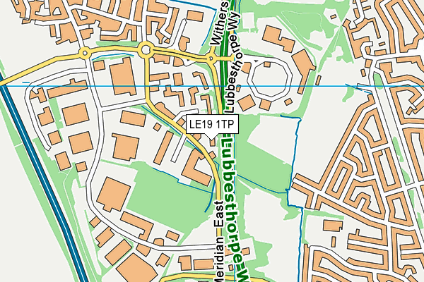 LE19 1TP map - OS VectorMap District (Ordnance Survey)