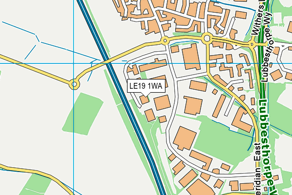 LE19 1WA map - OS VectorMap District (Ordnance Survey)