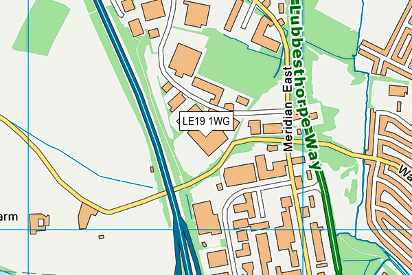 LE19 1WG map - OS VectorMap District (Ordnance Survey)