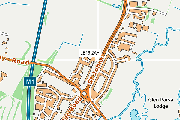 LE19 2AH map - OS VectorMap District (Ordnance Survey)