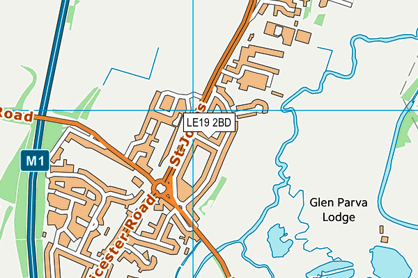 LE19 2BD map - OS VectorMap District (Ordnance Survey)