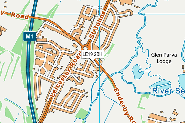 LE19 2BH map - OS VectorMap District (Ordnance Survey)