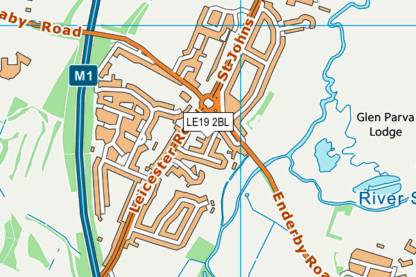 LE19 2BL map - OS VectorMap District (Ordnance Survey)