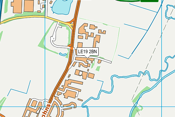 LE19 2BN map - OS VectorMap District (Ordnance Survey)