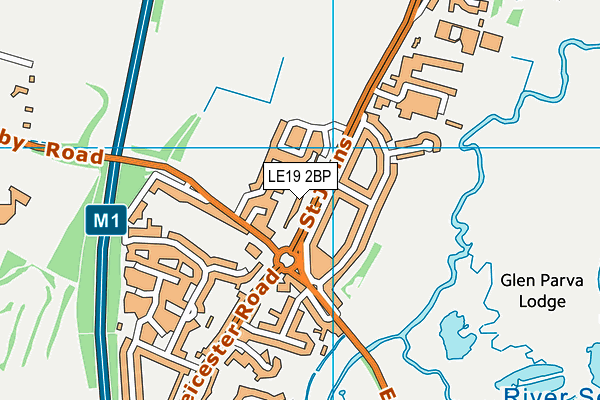 LE19 2BP map - OS VectorMap District (Ordnance Survey)