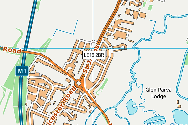 LE19 2BR map - OS VectorMap District (Ordnance Survey)
