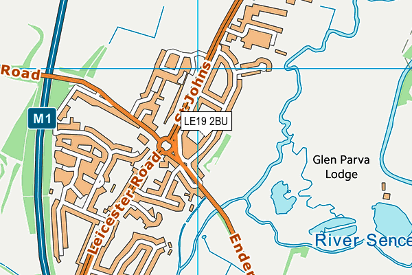 LE19 2BU map - OS VectorMap District (Ordnance Survey)