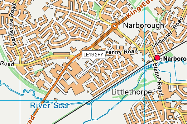 LE19 2FY map - OS VectorMap District (Ordnance Survey)