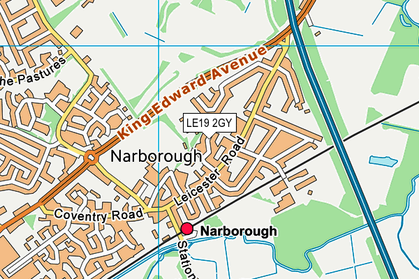 LE19 2GY map - OS VectorMap District (Ordnance Survey)