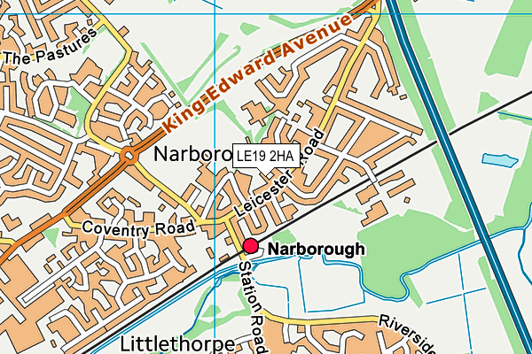 LE19 2HA map - OS VectorMap District (Ordnance Survey)
