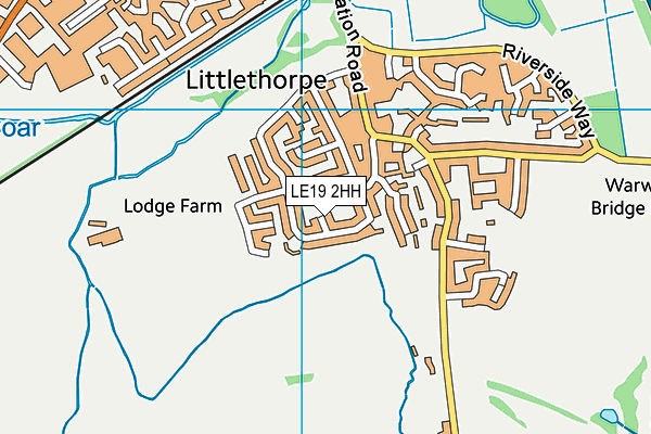 LE19 2HH map - OS VectorMap District (Ordnance Survey)