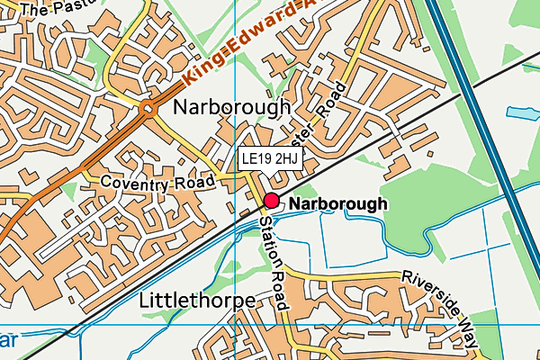 LE19 2HJ map - OS VectorMap District (Ordnance Survey)