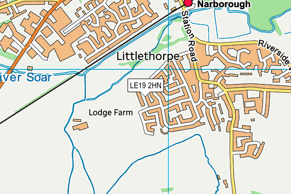 LE19 2HN map - OS VectorMap District (Ordnance Survey)