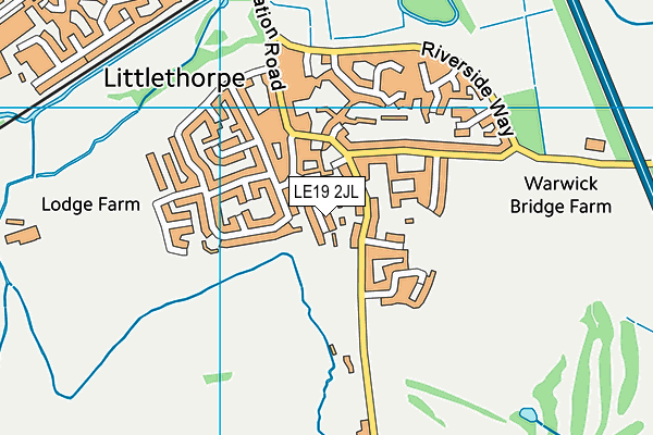 LE19 2JL map - OS VectorMap District (Ordnance Survey)