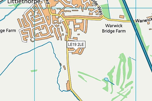 LE19 2LE map - OS VectorMap District (Ordnance Survey)