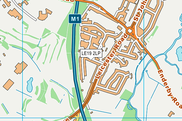 LE19 2LP map - OS VectorMap District (Ordnance Survey)