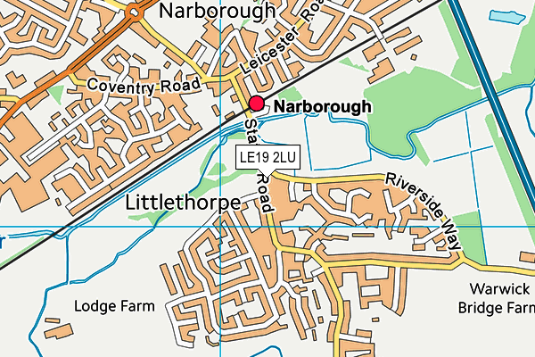 LE19 2LU map - OS VectorMap District (Ordnance Survey)