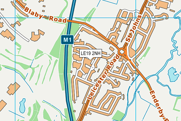 LE19 2NH map - OS VectorMap District (Ordnance Survey)