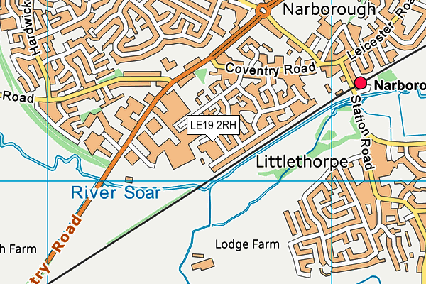 LE19 2RH map - OS VectorMap District (Ordnance Survey)