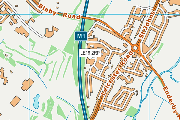 LE19 2RP map - OS VectorMap District (Ordnance Survey)