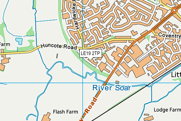 LE19 2TP map - OS VectorMap District (Ordnance Survey)