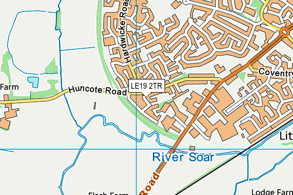 LE19 2TR map - OS VectorMap District (Ordnance Survey)