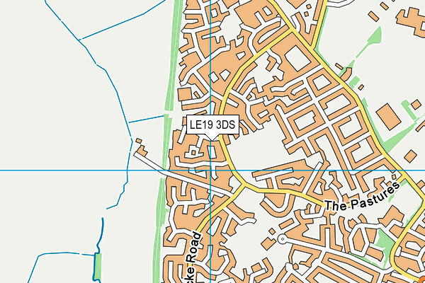 LE19 3DS map - OS VectorMap District (Ordnance Survey)