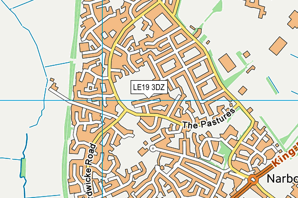 LE19 3DZ map - OS VectorMap District (Ordnance Survey)