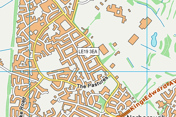LE19 3EA map - OS VectorMap District (Ordnance Survey)
