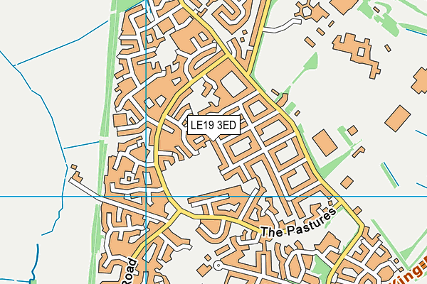 LE19 3ED map - OS VectorMap District (Ordnance Survey)