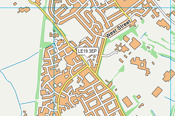 LE19 3EP map - OS VectorMap District (Ordnance Survey)