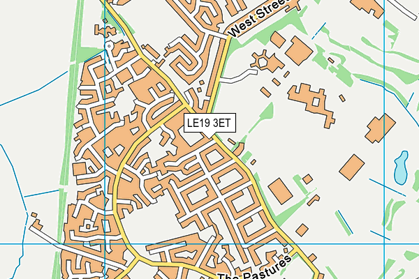 LE19 3ET map - OS VectorMap District (Ordnance Survey)