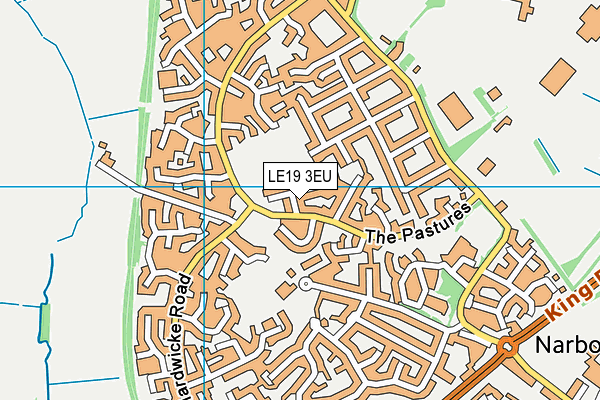 LE19 3EU map - OS VectorMap District (Ordnance Survey)