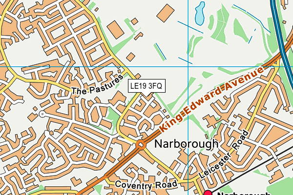 LE19 3FQ map - OS VectorMap District (Ordnance Survey)