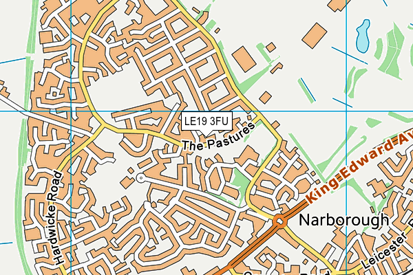 LE19 3FU map - OS VectorMap District (Ordnance Survey)