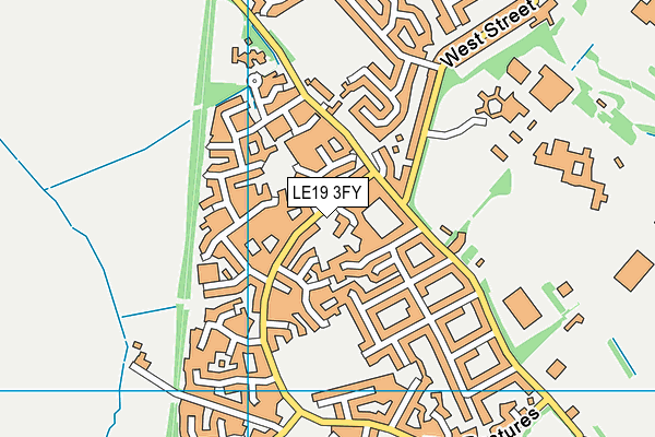 LE19 3FY map - OS VectorMap District (Ordnance Survey)