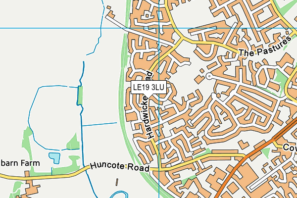 LE19 3LU map - OS VectorMap District (Ordnance Survey)
