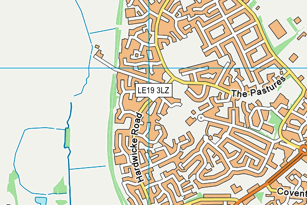 LE19 3LZ map - OS VectorMap District (Ordnance Survey)