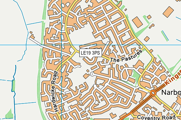 LE19 3PS map - OS VectorMap District (Ordnance Survey)