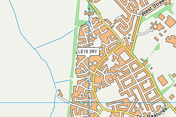 LE19 3RY map - OS VectorMap District (Ordnance Survey)