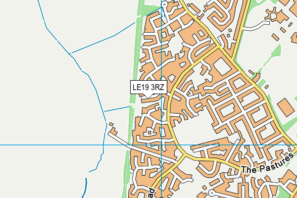 LE19 3RZ map - OS VectorMap District (Ordnance Survey)