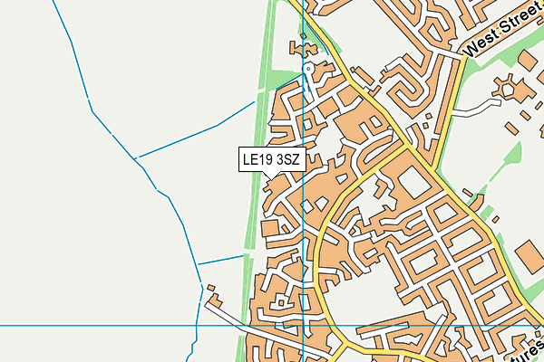 LE19 3SZ map - OS VectorMap District (Ordnance Survey)