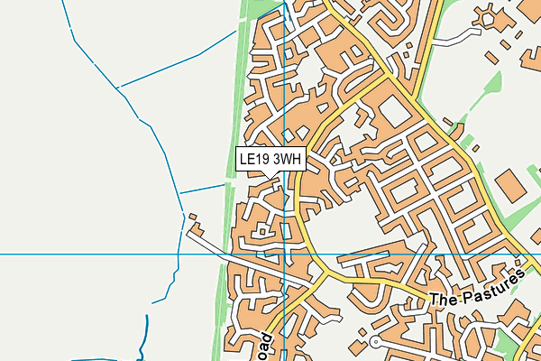 LE19 3WH map - OS VectorMap District (Ordnance Survey)