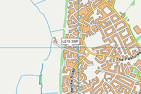 LE19 3WP map - OS VectorMap District (Ordnance Survey)