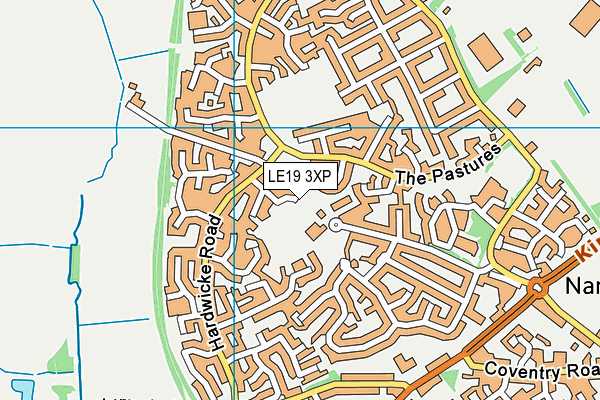 LE19 3XP map - OS VectorMap District (Ordnance Survey)