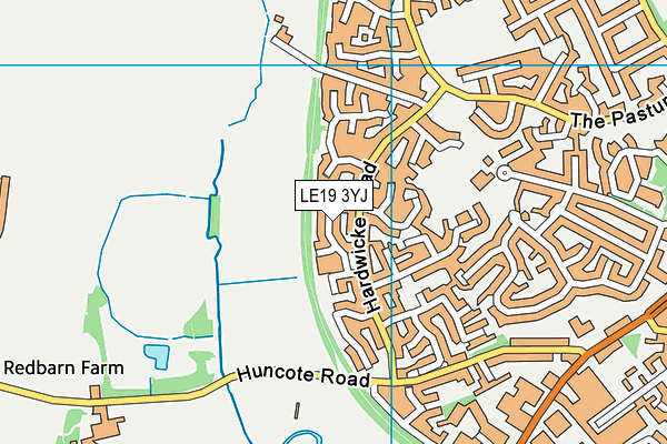 LE19 3YJ map - OS VectorMap District (Ordnance Survey)