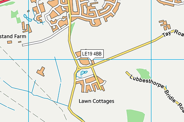 LE19 4BB map - OS VectorMap District (Ordnance Survey)