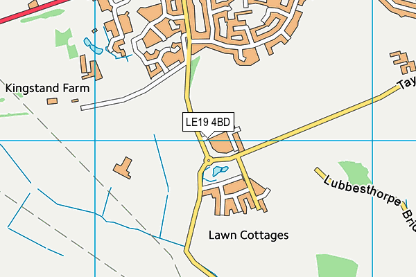 LE19 4BD map - OS VectorMap District (Ordnance Survey)